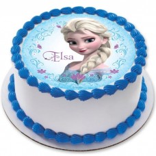 Disney Elsa Frozen Round Photo Cake