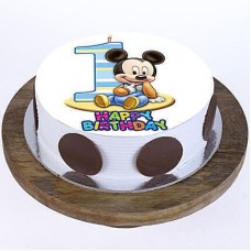 Mickey Mouse 1st Bday Pineapple Cake