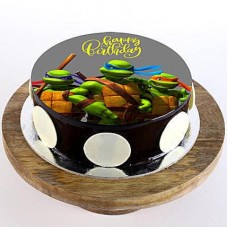 Ninja Turtles Chocolate Photo Cake
