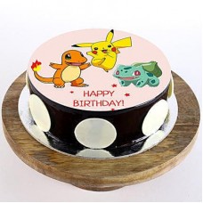 Pokemon Chocolate Photo Cake