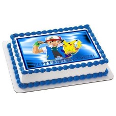Pokemon Pikachu Cartoon Photo Cake