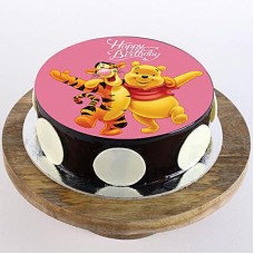 Pooh & Tigger Chocolate Photo Cake