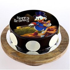 Scrooge McDuck Chocolate Photo Cake
