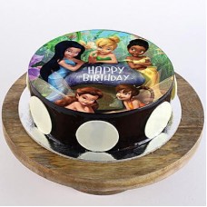 Tinker Bell Fairies Chocolate Photo Cake