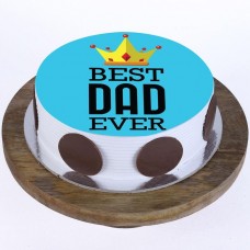 Best Dad Ever Pineapple Photo Cake