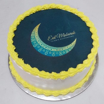 Eid Mubarak Chocolate Photo Cake