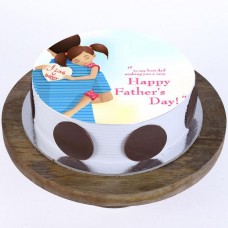 Happy Father's Day Pineapple Photo Cake