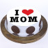 I Love Mom Pineapple Photo Cake