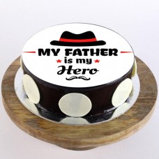 My Dad My Hero Chocolate Photo Cake