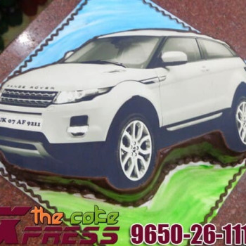 Range Rover Car Shape Photo Cake