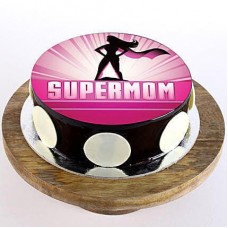 Supermom Chocolate Photo Cake