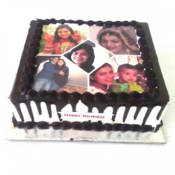 Black Forest Photo Cake Square