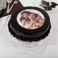 Chocolate Truffle Round Photo Cake