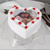 Pineapple Heart Shaped Photo Cake