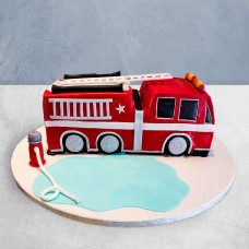 Fire Truck Fondant Cake