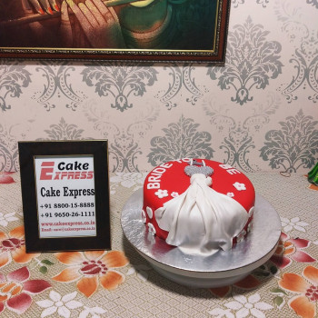 Bride to Be Theme Fondant Cake