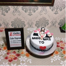 Miss to Mrs Theme Fondant Cake