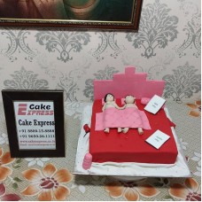 Naughty Couple Having Fun Fondant Cake