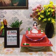 Red Fondant Bridal Bachelorette Cake