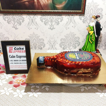 Old Monk Bottle Cream Cake