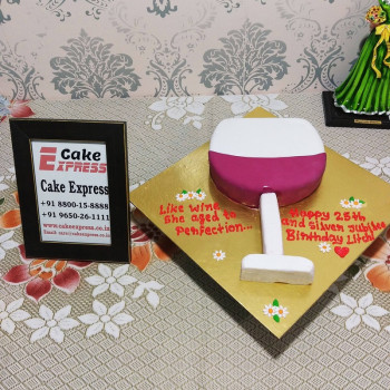 Wine Glass Fondant Cake