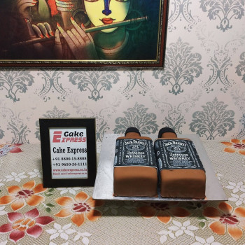 Delicious Jack Daniels Fondant Cake
