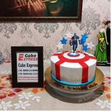 Captain America  Semi Fondant Cake