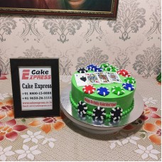 Casino Theme Semi Fondant Cake