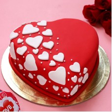 Special Hearts Truffle Fondant Cake