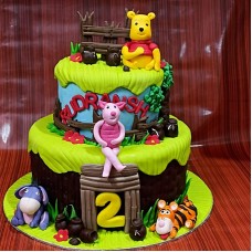 2 Tier Winnie The Pooh Fondant Cake