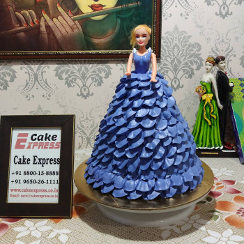 Purple Barbie Doll Cake