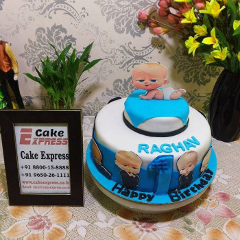 Boss Baby Birthday Fondant Cake