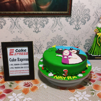 Masha and The Bear Theme Fondant Cake