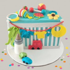 All Things Baby Half Year Birthday Fondant Cake