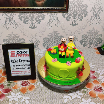 Motu Patlu Theme Fondant Cake