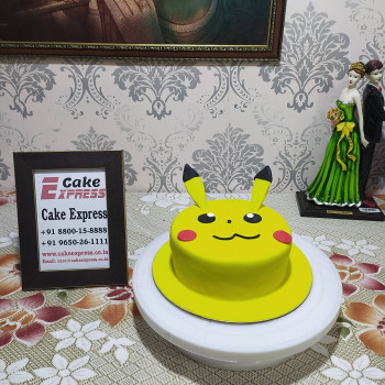 Pikachu Cartoon Fondant Cake
