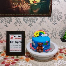 Rainbow Bear Fondant Cake