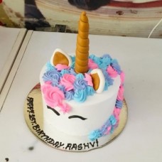 Unicorn Theme Semi Fondant Cake