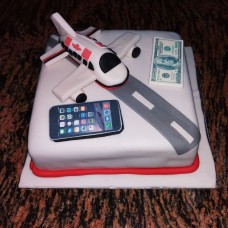 Airplain Theme Fondant Cake