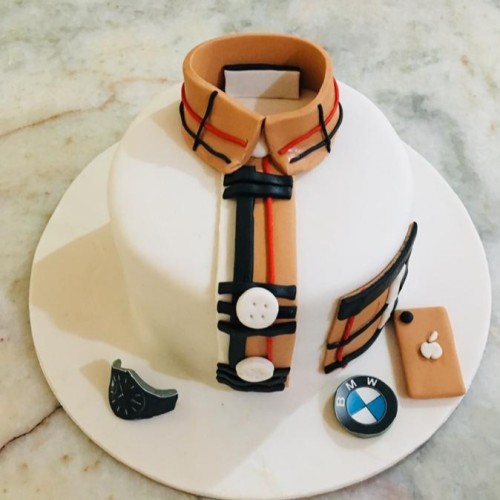 Fondant Shirt Theme Cake Delivery in Greater Noida