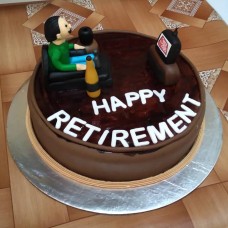 Happy Retirement Theme Cake