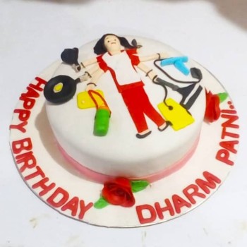 House Wife Theme Fondant Cake