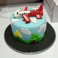 Airplane and Clouds Theme Cake