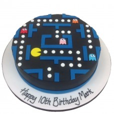 Arcade Pacman Game Fondant Cake