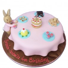 Bunny's Tea Party Fondant Cake