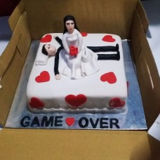 GAME OVER Bachelorette Party Cake