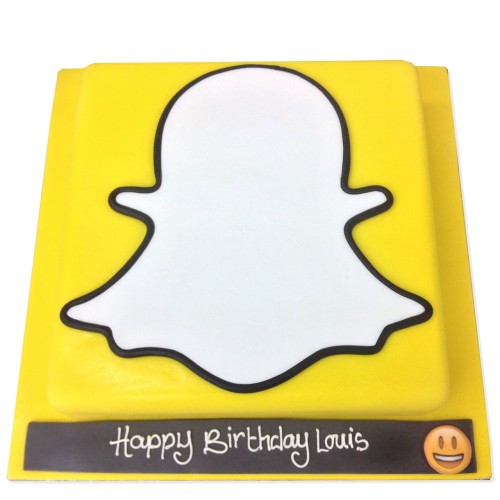 Snap Chat Logo Fondant Cake Delivery in Greater Noida Snap Chat Logo Fondant Cake Delivery in Greater Noida