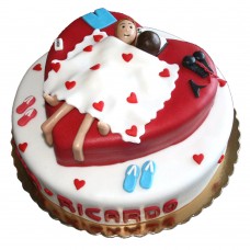 Honeymoon Themed Bachelor Party Cake