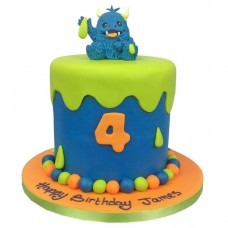 Little Monsters Fondant Cake
