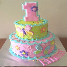 1st Birthday 2 Tier Designer Cake